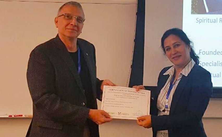 Award at the 7th International conference on Knowledge Culture and Society